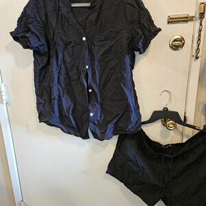 Black Short Sleeve and Short 2 Piece SET, Light weight